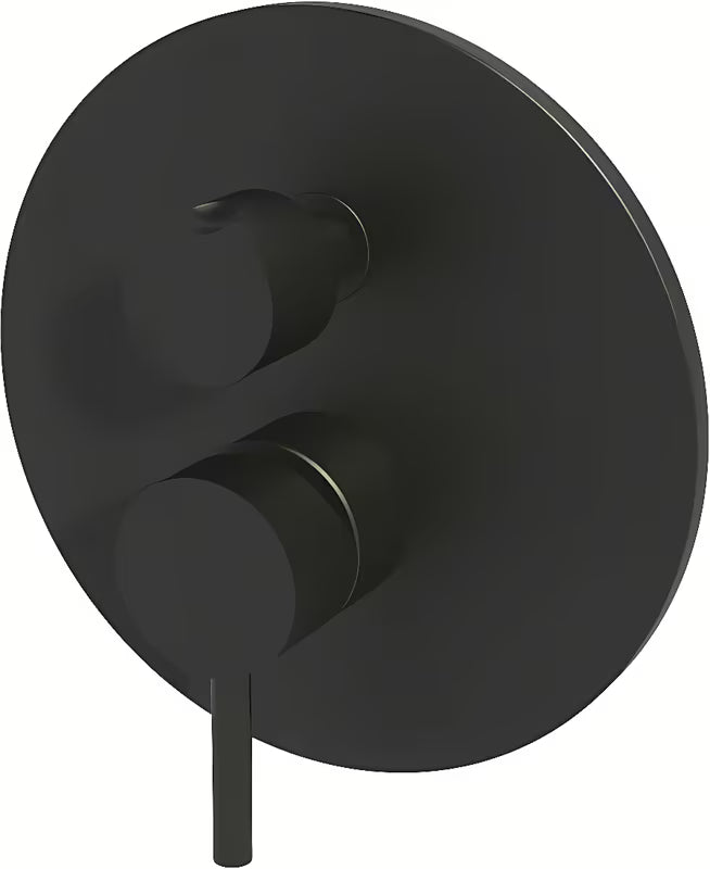 Podžbukna miješalica za tuš Paffoni Light s preklopnikom u mat crnoj izvedbi
