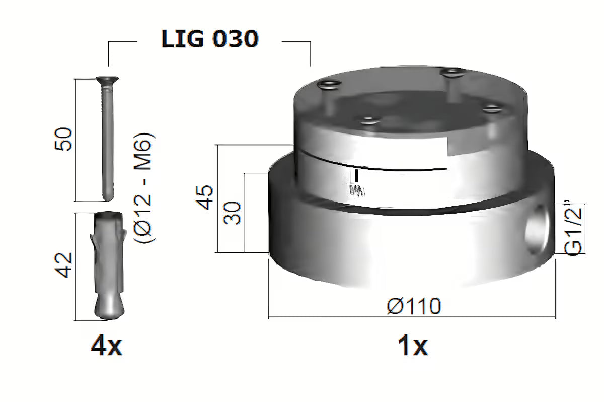 Podžbukno tijelo Paffoni Light pro za podžbuknu ugradnju
