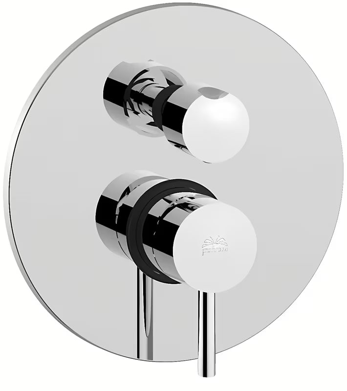 Podžbukna jednoručna baterija tuš i miješalica za kadu Paffoni Light u sjajnom kromu s pokrovnom pločom