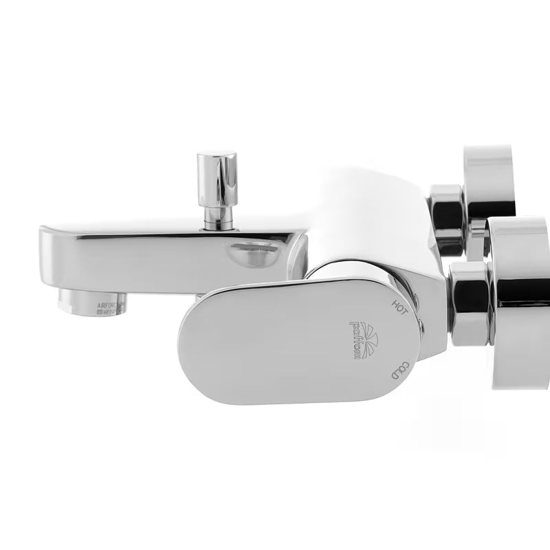 Jednoručna Baterija zidna miješalica za kadu Paffoni Pavia u krom izvedbi sa zaobljenim dizajnom