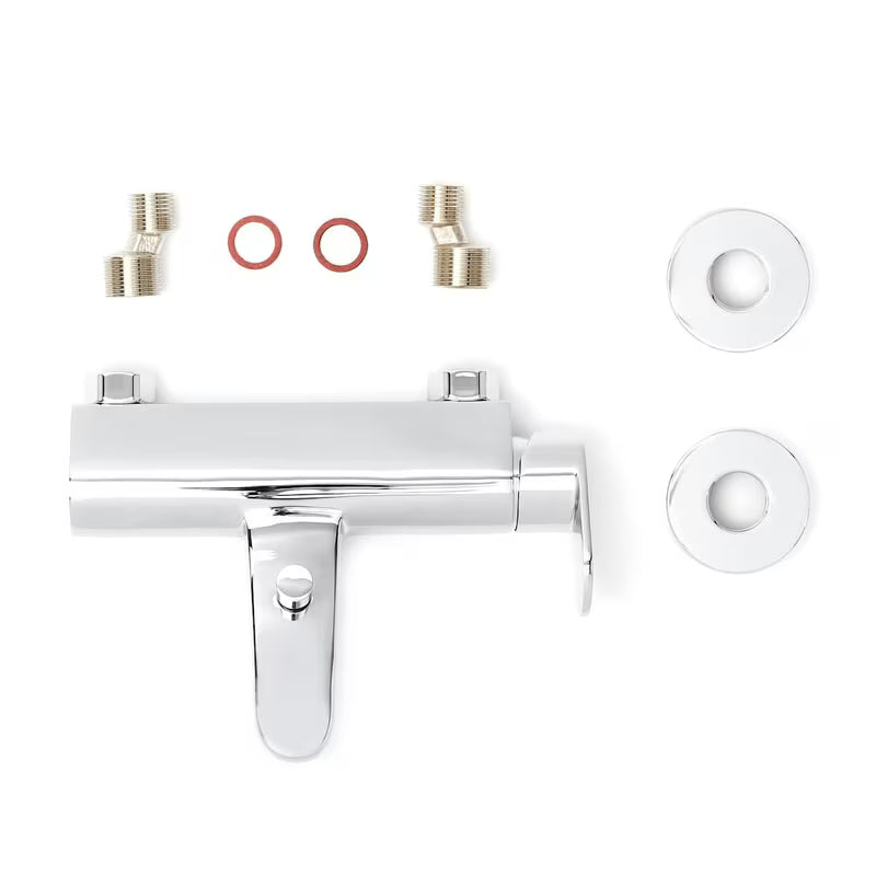 Jednoručna Baterija zidna miješalica za kadu Paffoni Pavia u krom izvedbi sa zaobljenim dizajnom