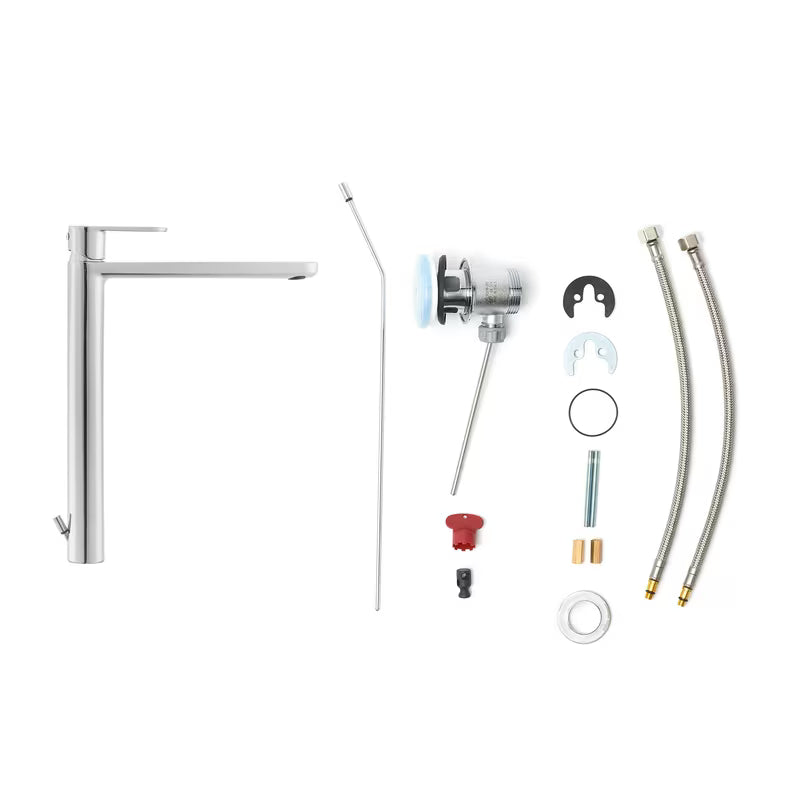 Paffoni Pavia visoka jednoručna baterija miješalica za umivaonik s odvodom u krom izvedbi