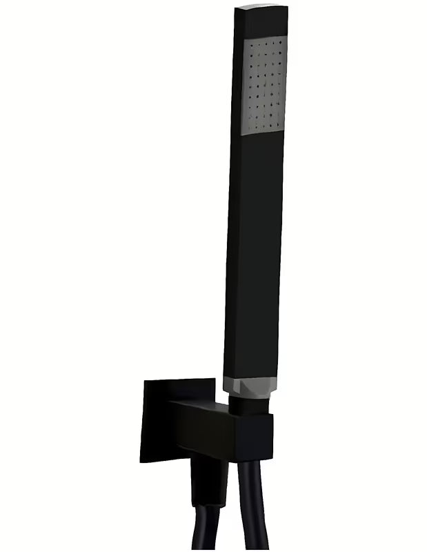 Podžbukni priključak Paffoni s tuš setom u crnoj mat izvedbi za kupaonicu