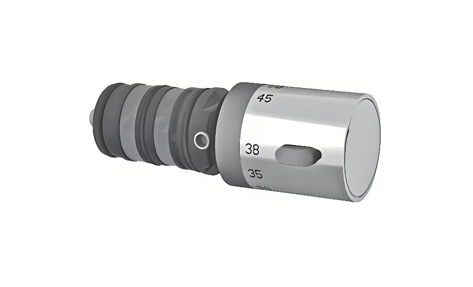 Kromirani zamjenski termostatska kartuša Paffoni pro termostatske miješalice iz serije Birillo.