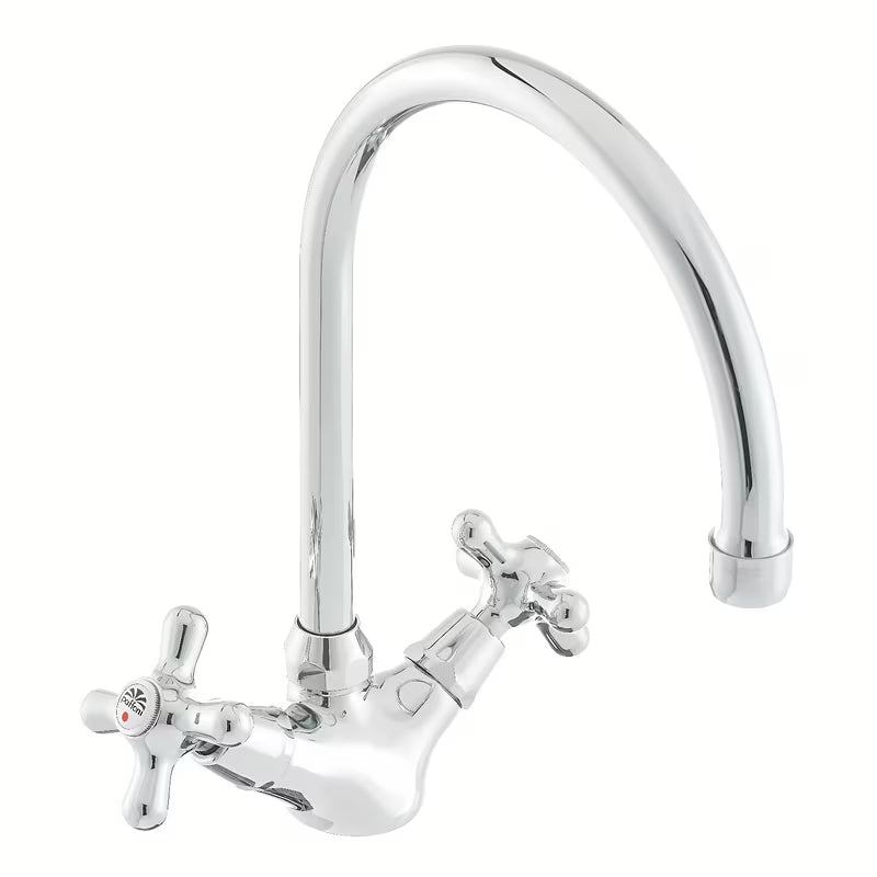 Paffoni Ricordi ventilna stojeća miješalica za sudoper s okretnim izljevom u krom izvedbi