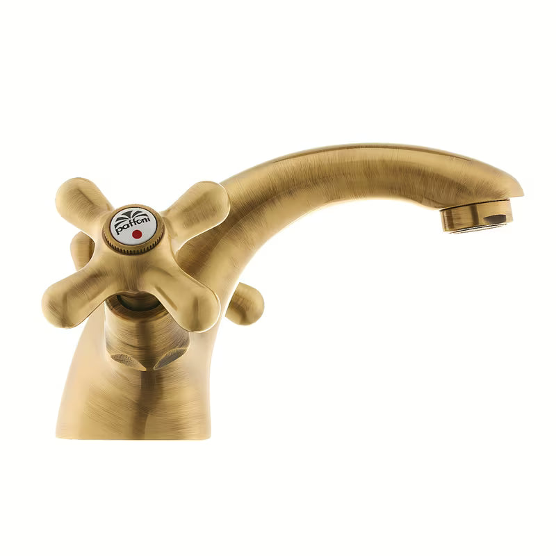 Paffoni Ricordi ventilna stojeća miješalica za umivaonik u brončanoj izvedbi s retro dizajnom