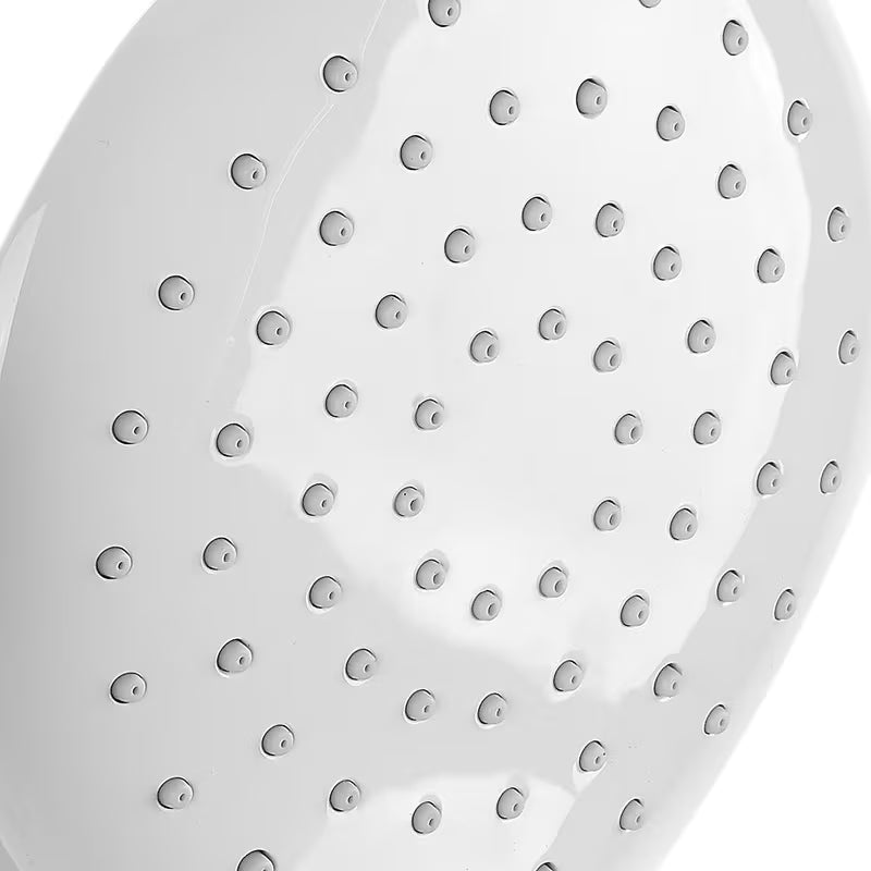 Tuš sustav Paffoni s termostatskom miješalicom u kromu, sa staklenom policom i nadglavnim tušem 28x28 cm.