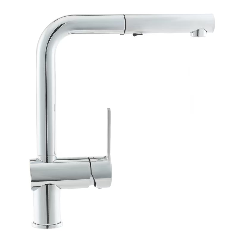 Kromirana miješalica za sudoper Paffoni Vallone s izvlačivim tušem i s otvorenom polugom