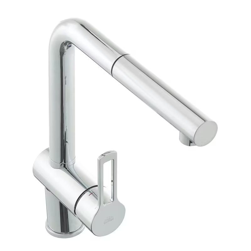 Kromirana miješalica za sudoper Paffoni Vallone s izvlačivim tušem i s otvorenom polugom