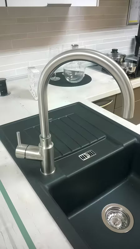 Paffoni Vallone nehrđajuća miješalica za sudoper Supersteel s okretnim izljevom