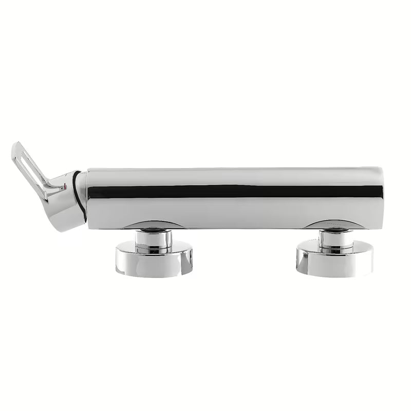 Kromirana jednoručna baterija zidna miješalica za tuš Paffoni Vallone s mjedenim tijelom i otvorenom ručicom