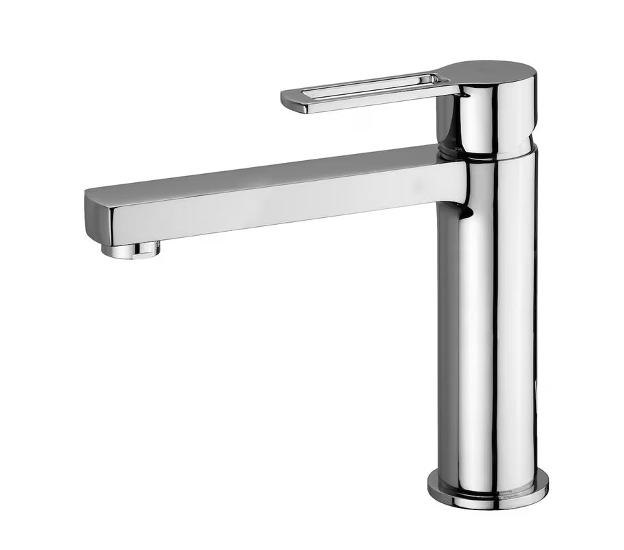Kromirana miješalica za umivaonik Paffoni Vallone s otvorenom ručicom i višim izljevom