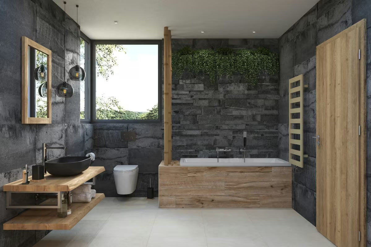 Kromirana jednoručna baterija zidna miješalica za kadu Paffoni Vallone s tuš setom kvadratnog dizajna