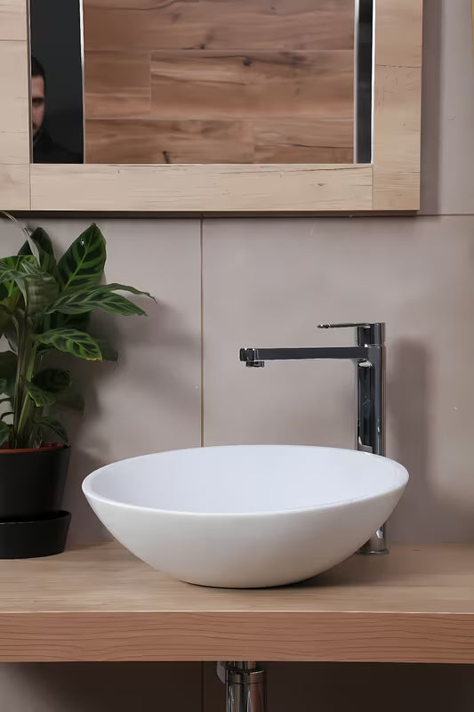 Paffoni Vallone visoka miješalica za umivaonik u krom izvedbi s otvorenom polugom i odvodnim setom