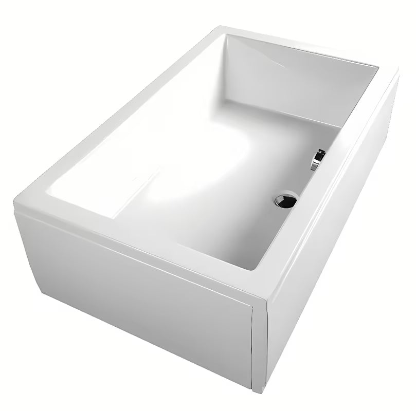 Bijela pravokutna tuš kada Polysan Deep od akrila Akripol 120x75 cm s preljevnim otvorom.