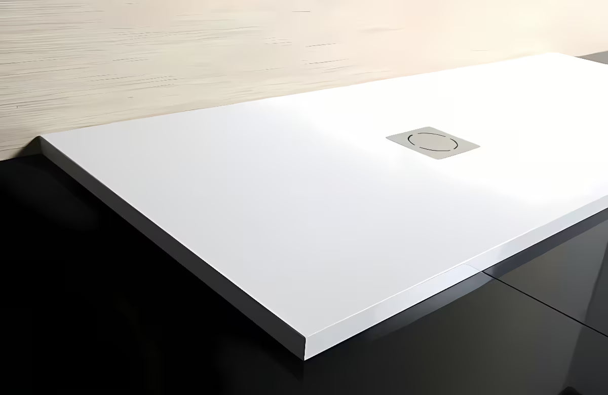 Bijela pravokutna tuš kada Polysan Flexia od lijevanog mramora 130x80 cm