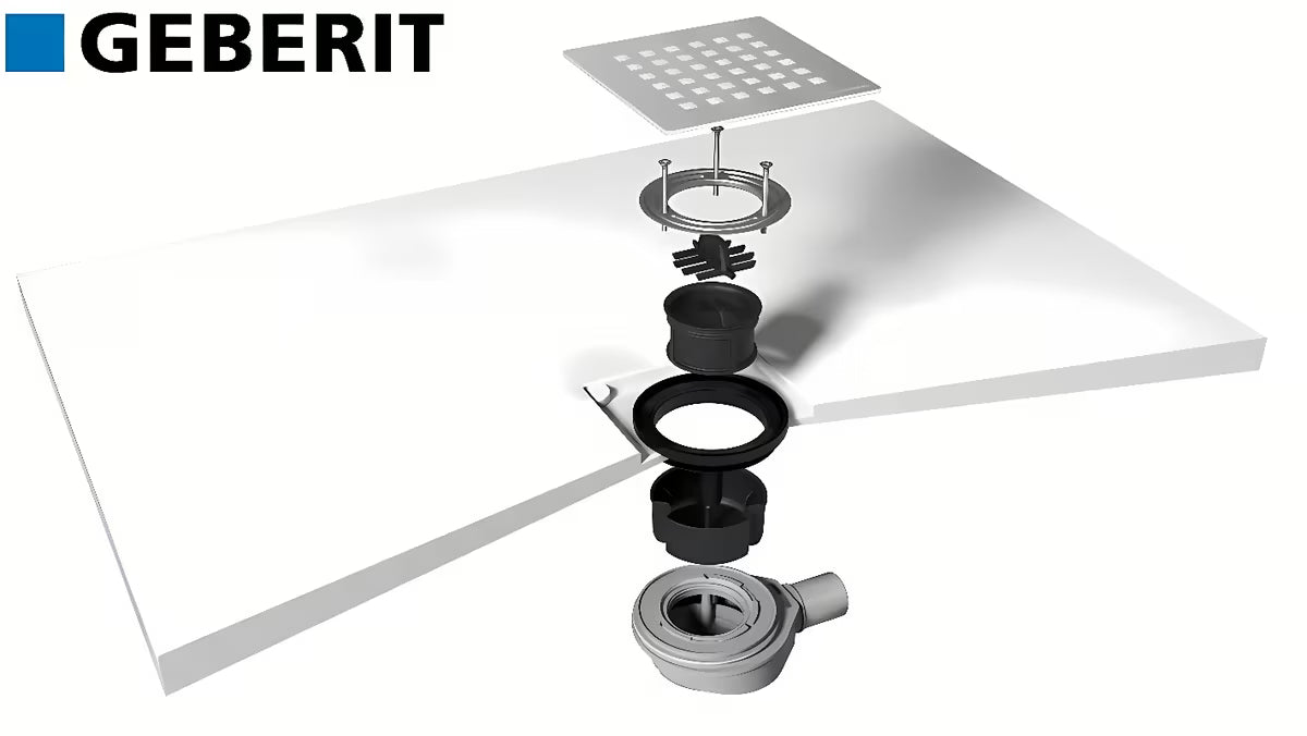 Polysan Flexia sifon za tuš kadu s mat pokrovom od nehrđajućeg čelika i odvodnim sustavom koji se čisti odozgo