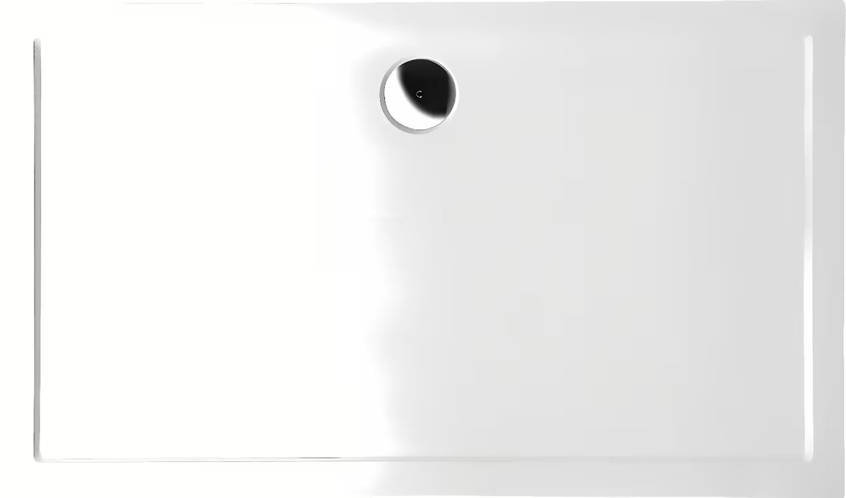 Bijela pravokutna tuš kada Polysan Karia 120x70 cm od lijevanog mramora