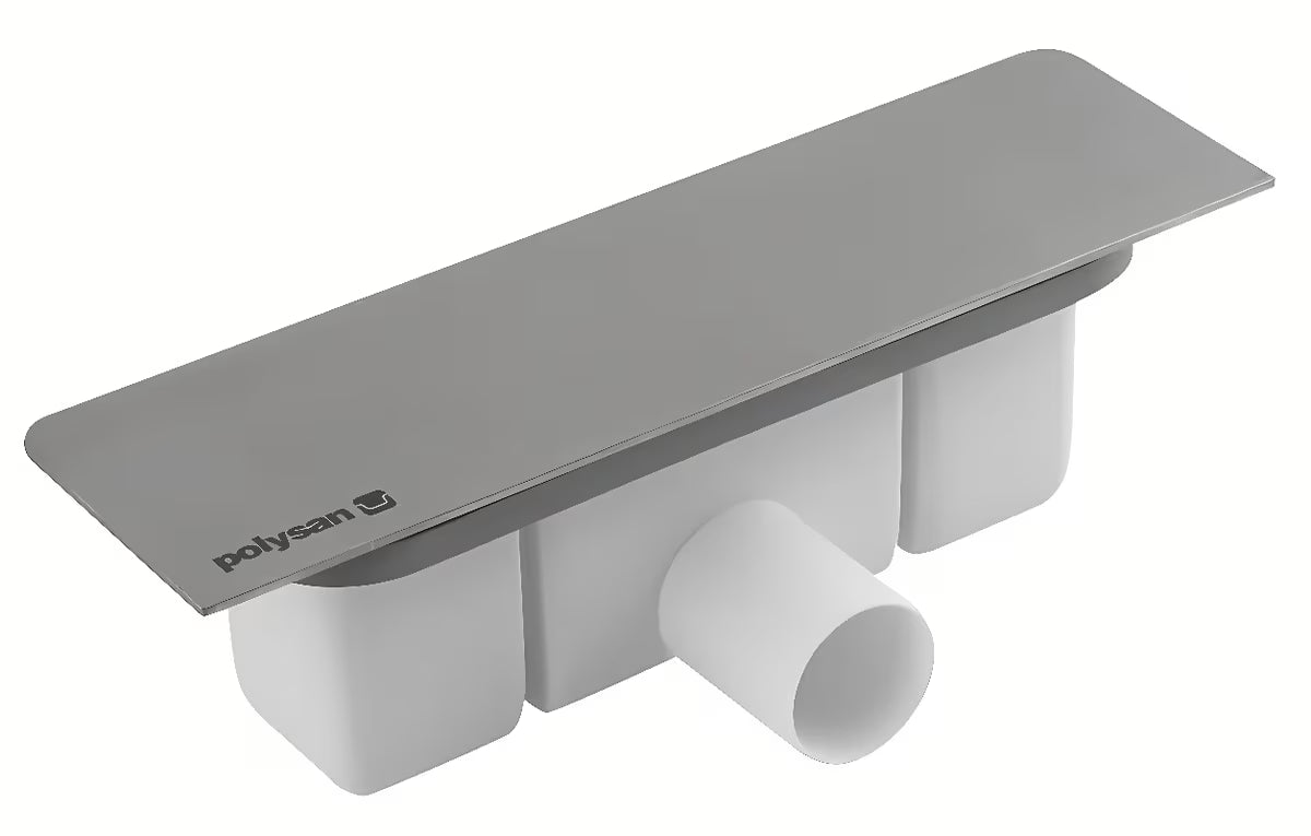 Polysan Kazuko Supersteel sifon za tuš kadu s mat pokrovom od nehrđajućeg čelika i odvodom 40 mm