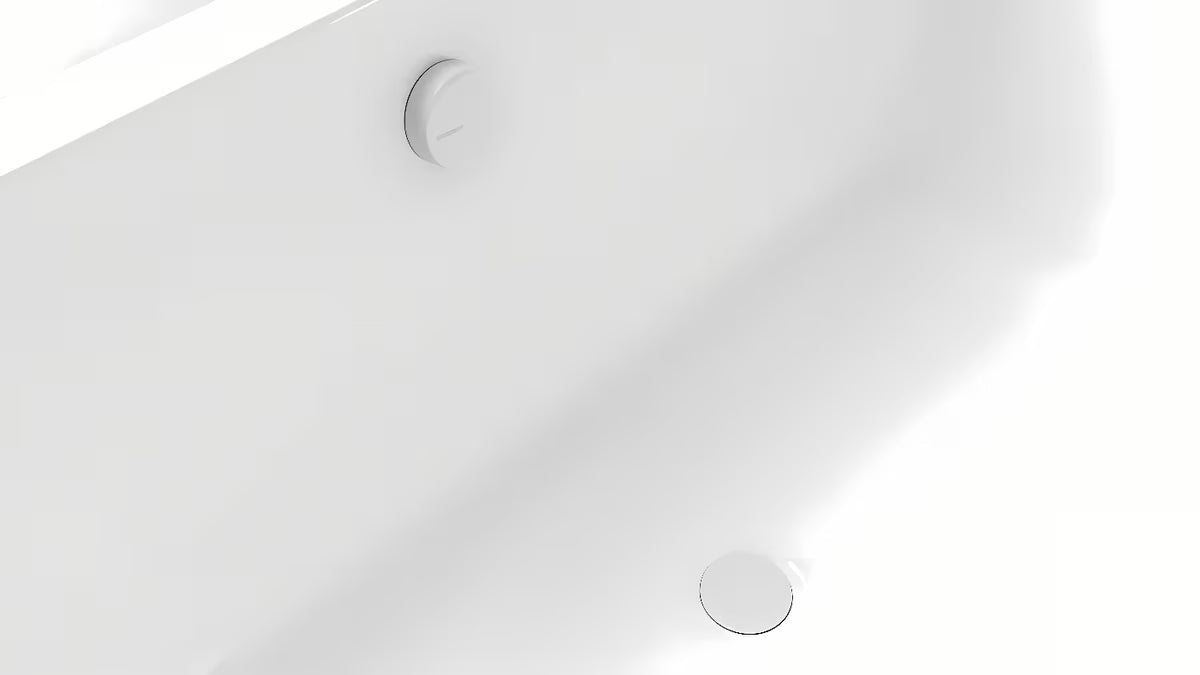 Bijeli odljevno preljevna garnitura za kadu Polysan Marble pro upravljanje odvodom kade