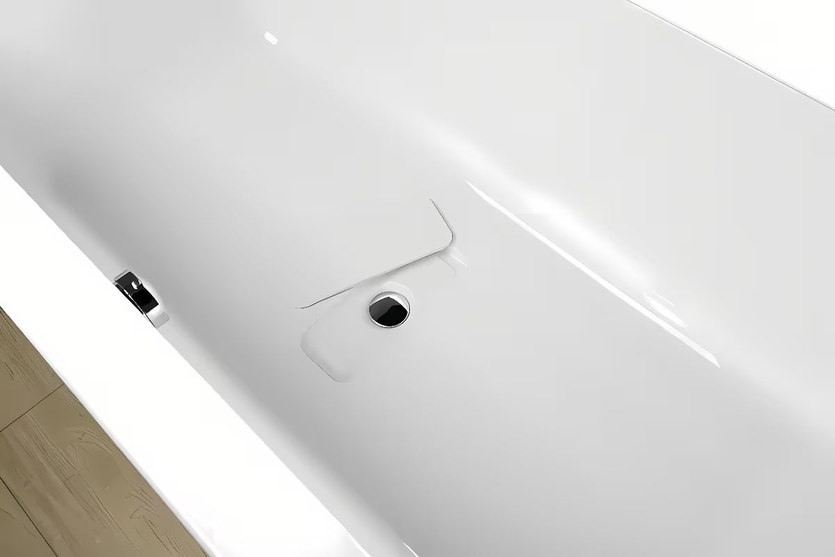 Pravokutna akrilna kada Polysan Marlene 170x80 cm s poklopcem odvoda, lijeva i desna izvedba