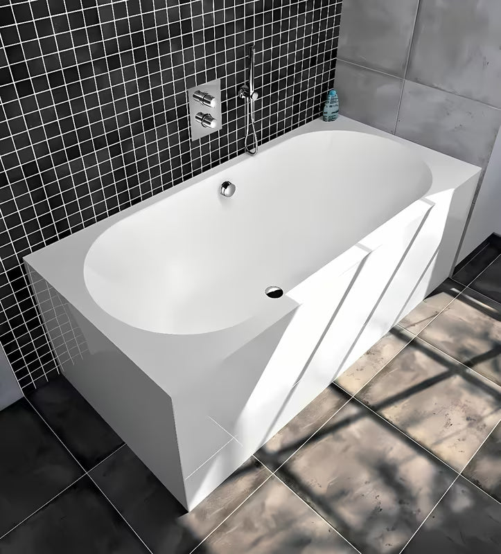 Samostojeći akrilna kada Polysan Monolith desna za kutnu ugradnju u bijeloj boji, 170x75 cm.