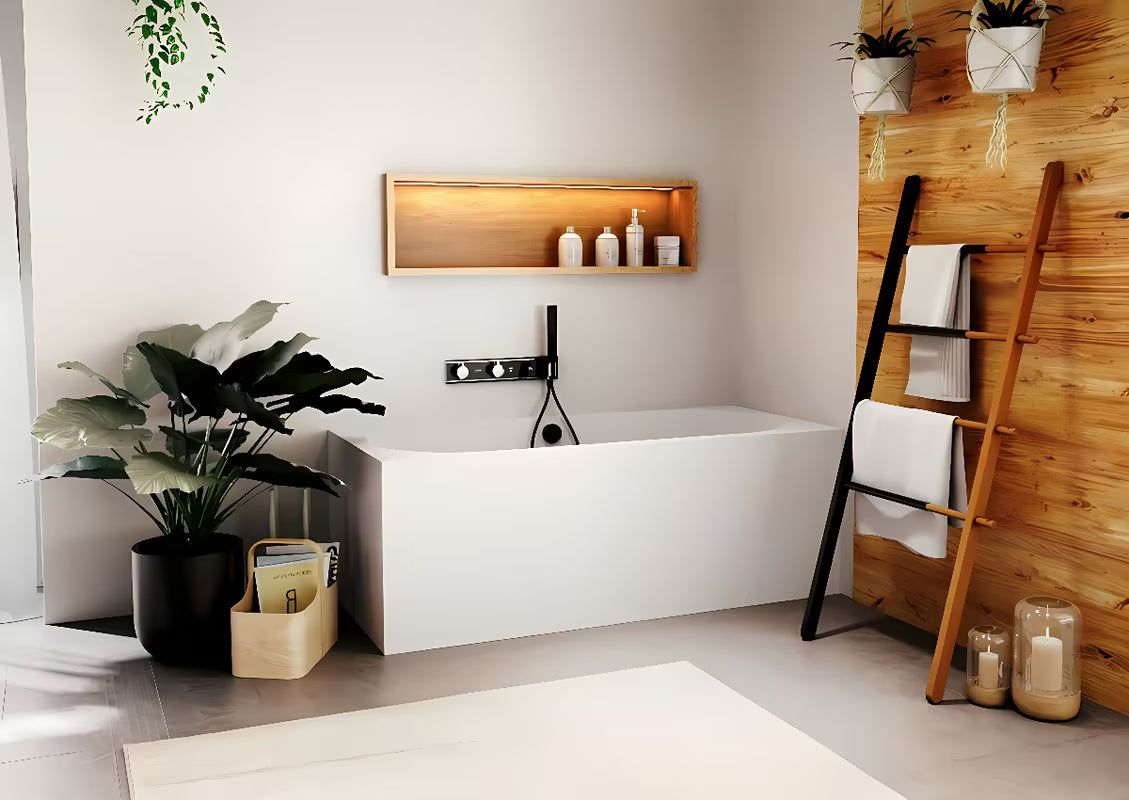 Samostojeći akrilna kada Polysan Monolith desna za kutnu ugradnju u bijeloj boji, 170x75 cm.