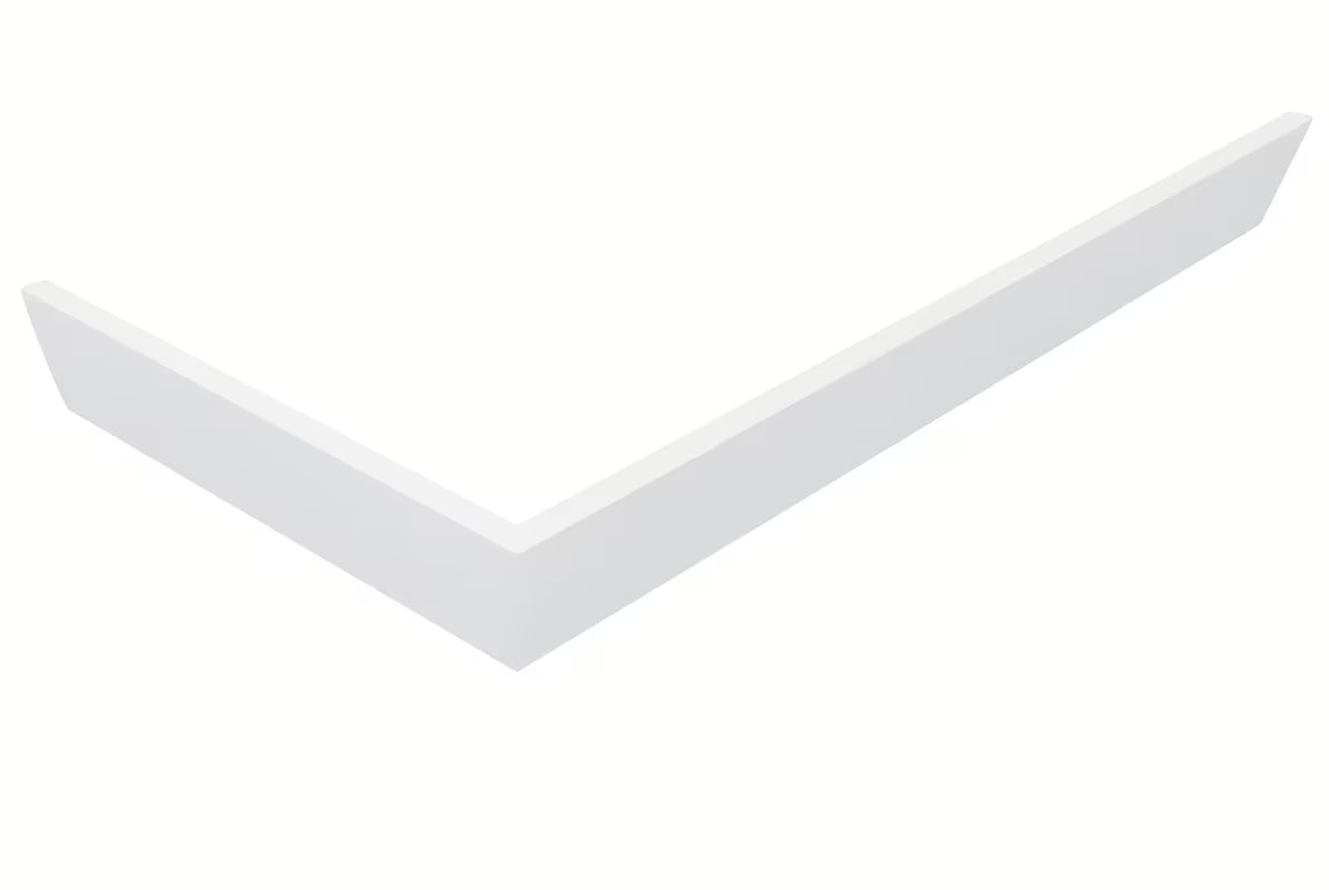 Bijeli desni kutni panel za tuš kadu Polysan pro za uredno prekrivanje prostora ispod kade.