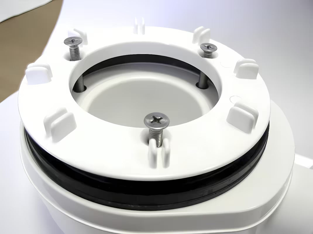 Bijeli niski sifon za tuš kadu Polysan s gornjim čišćenjem, pro otvor 90 mm i odvod DN40