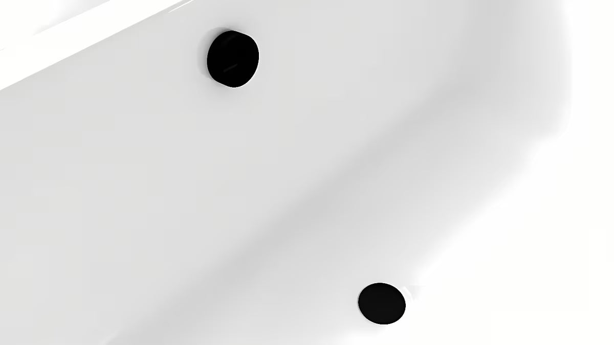 Crni odljevno preljevna garnitura za kadu Polysan s bovdenom 600 mm i čepom 72 mm