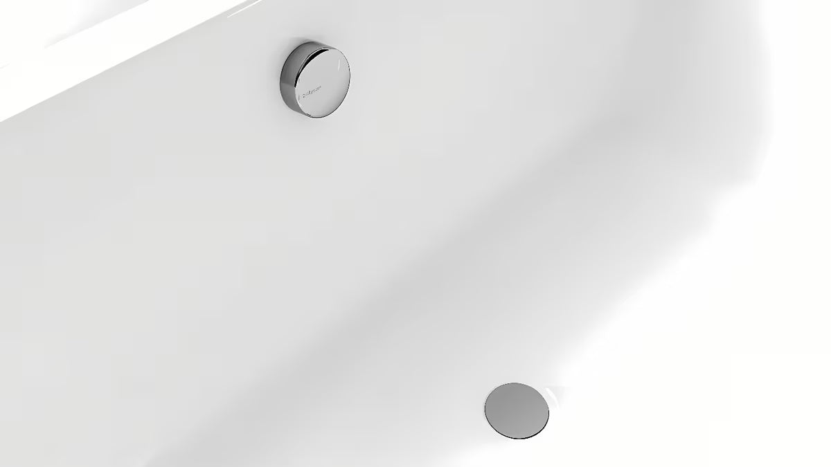 Kromirani odljevno preljevna garnitura za kadu Polysan s bovdenom 600 mm i čepom 72 mm