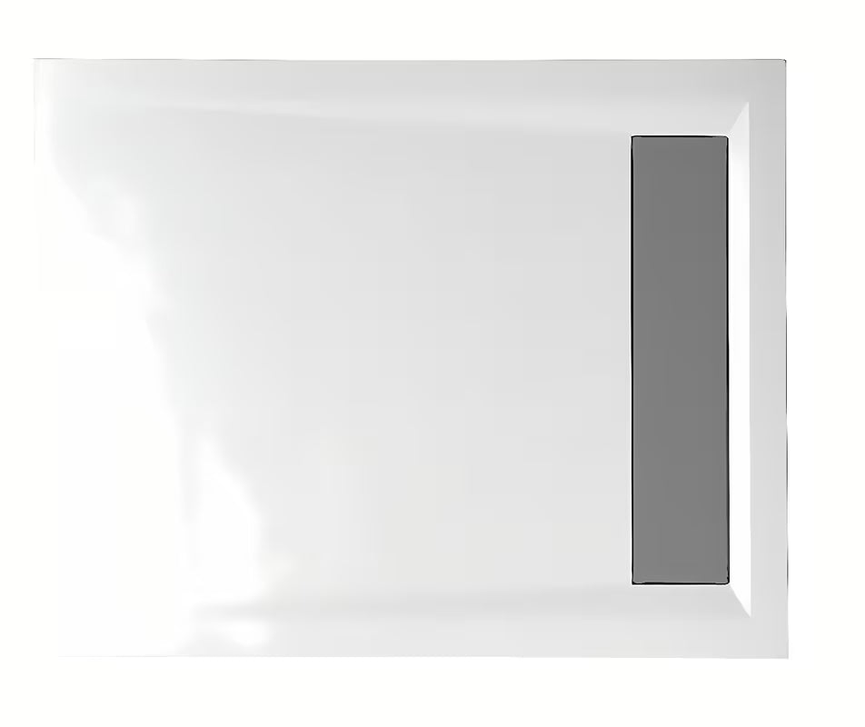 Bijela pravokutna tuš kada Polysan Varesa 100x80 cm od lijevanog mramora