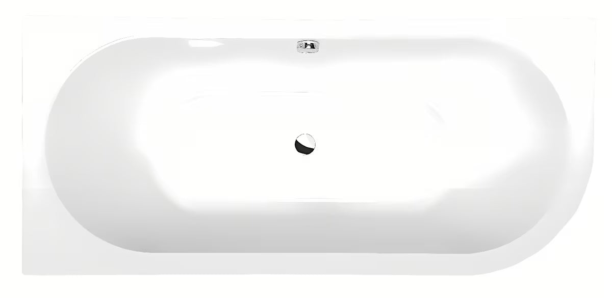 Lijeva asimetrična kada Polysan Viva L Monolith 170x75 cm od lijevanog akrila s monolitnom oblogom.