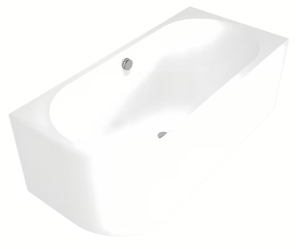 Desna asimetrična kada Polysan Viva R Monolith 170x75 cm od lijevanog akrila s monolitnom oblogom