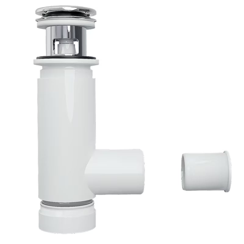 Sifon Prevex Chrome EasyClean s odvodom click-clack pro za umivaonik, lako se čisti odozgo.