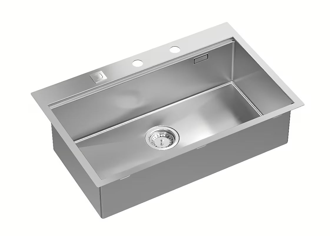 Inox sudoper Quadron 76 x 49 cm s dubinom 21 cm pro ugradnja na radnu ploču