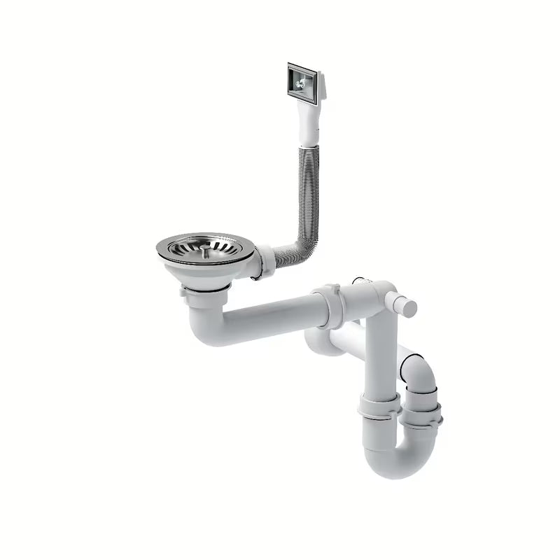 Kuhinjski inox jednostruki sudoper Quadron 44x19 cm s odvodom i sifonom