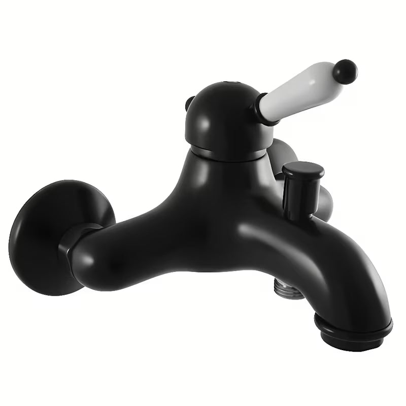 Jednoručna Baterija zidna miješalica za kadu Rav Slezak Labe u crnoj mat izvedbi