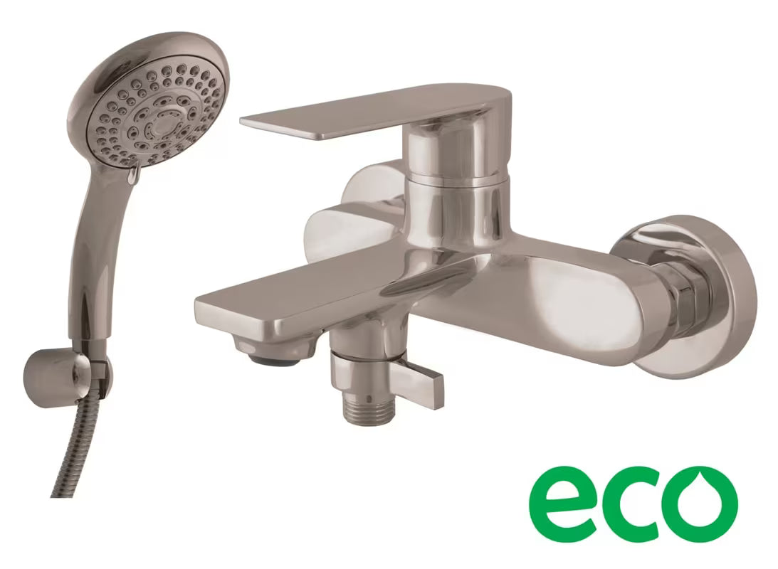 Zidna miješalica za kadu Rav Slezak Nil s tušem u izvedbi metal grey