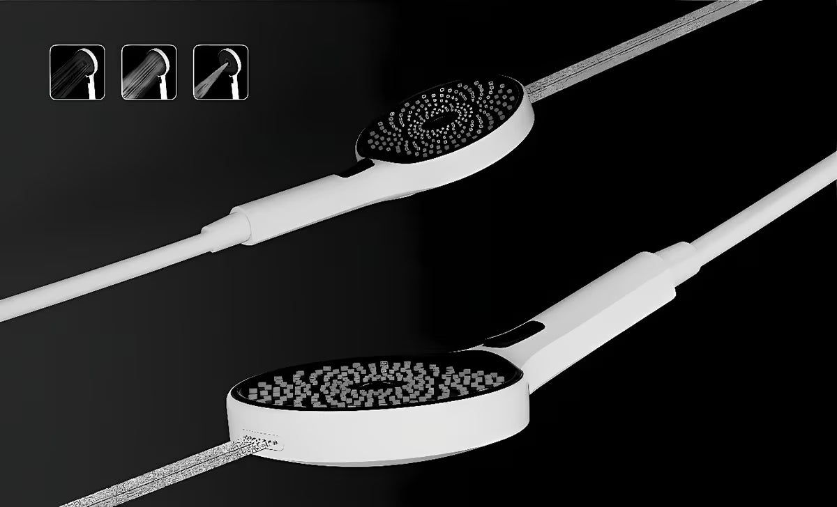 Kromirani ručni tuš Rav Slezak s 3 funkcije, funkcijom ispiranja i EasyClean čišćenjem mlaznica