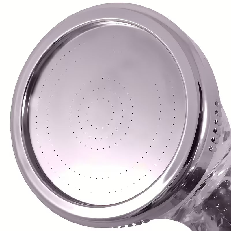 Prozirna ručna ručni tuš Rav Slezak s mikro mlaznicama i filtracijskim mineralnim kamenčićima, Ø 80 mm.