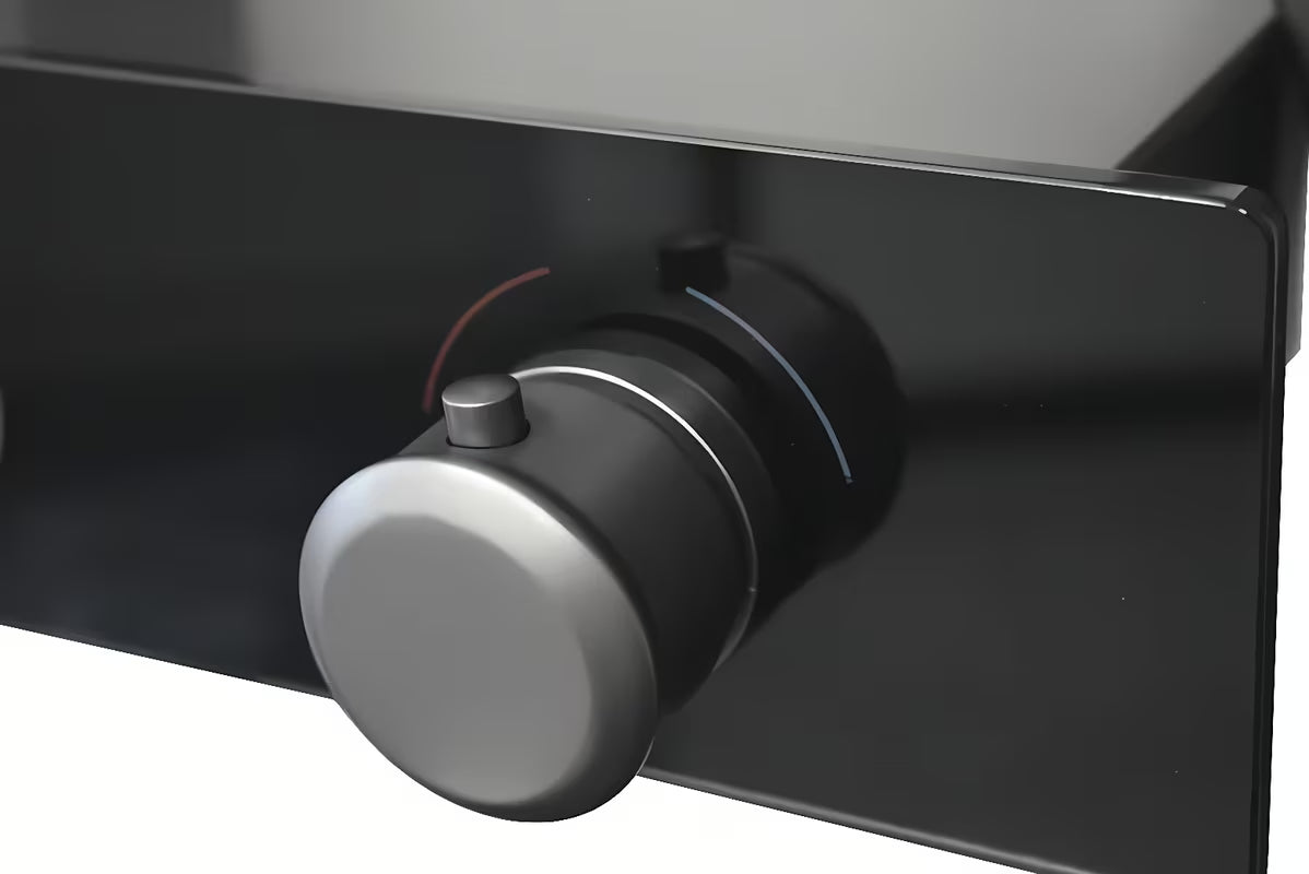 Tuš sustav Rav Slezak metal grey s nadglavnim tušem ⌀ 300 mm i ručnim tušem s 3 funkcije