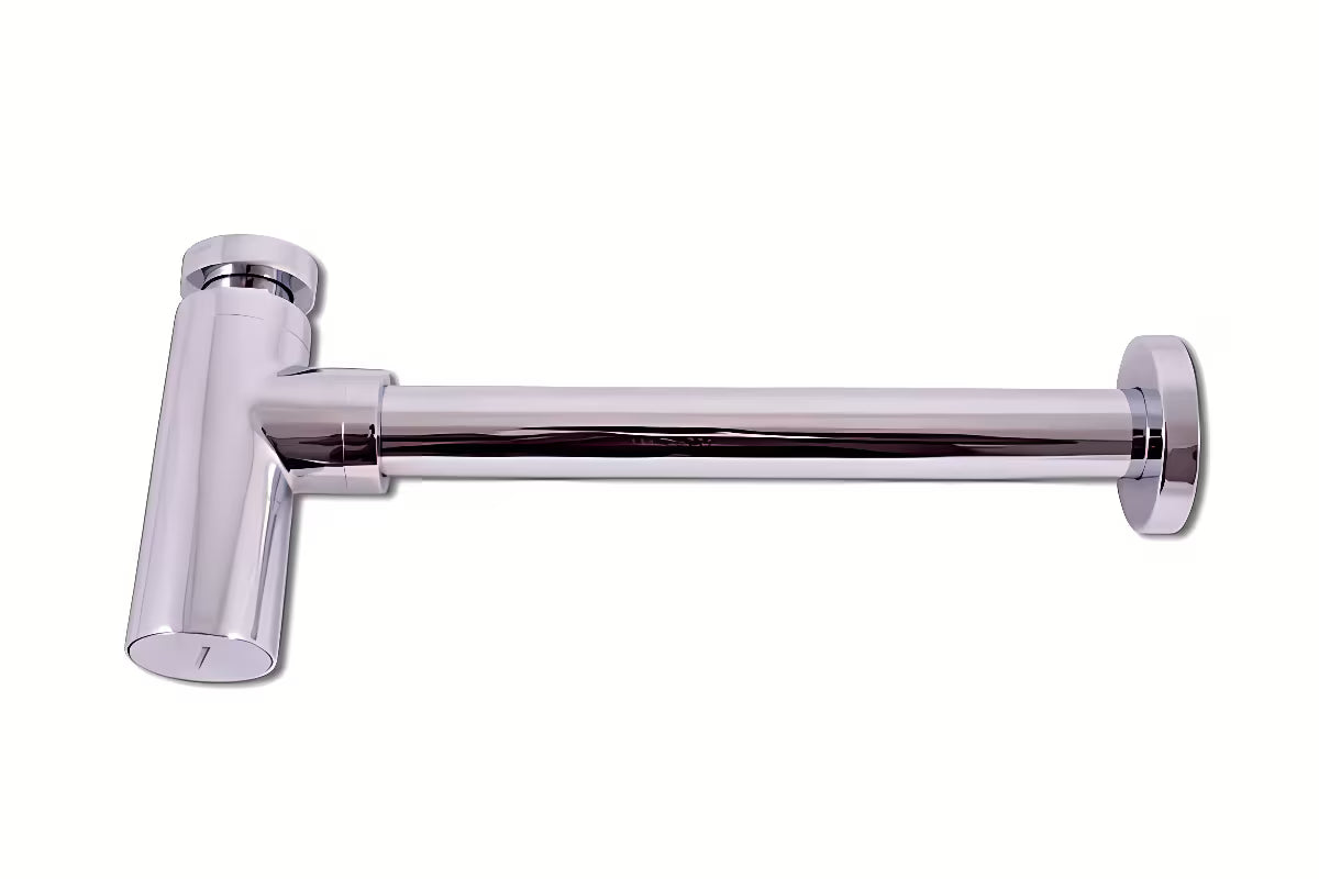 Okrugli sifon za umivaonik Rav Slezak u krom izvedbi s maticom 5/4.