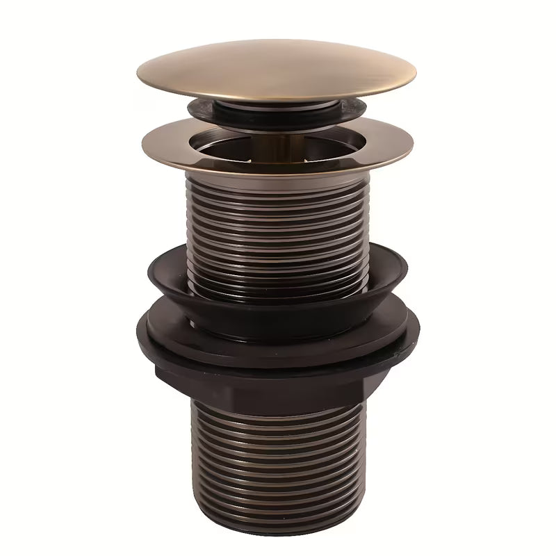 Mesingani odvod za umivaonik bez preljeva s upravljanjem ClicClac u završnoj obradi stara mjed