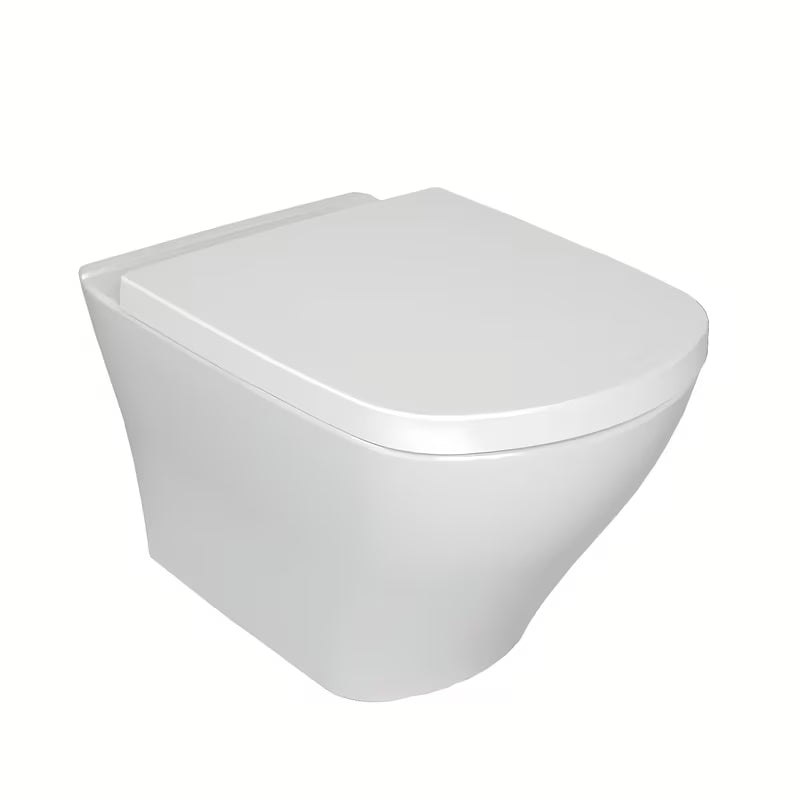 Bijeli viseća WC školjka Ravak Classic s bezrubnom tehnologijom RimOff i skrivenim pričvršćenjem
