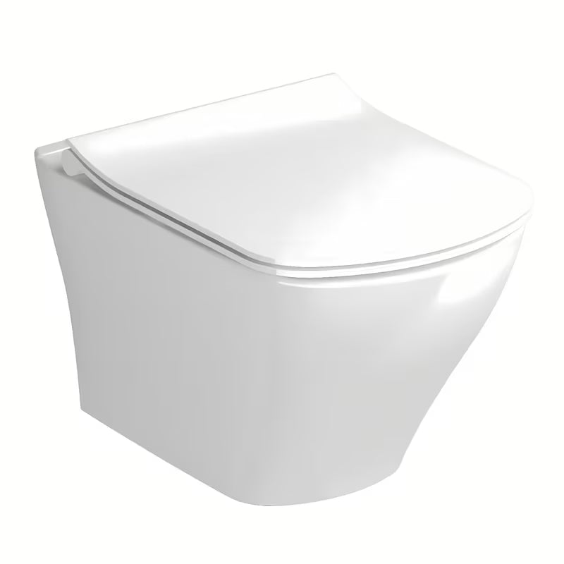 Bijeli viseća WC školjka Ravak Classic s bezrubnom tehnologijom RimOff i skrivenim pričvršćenjem