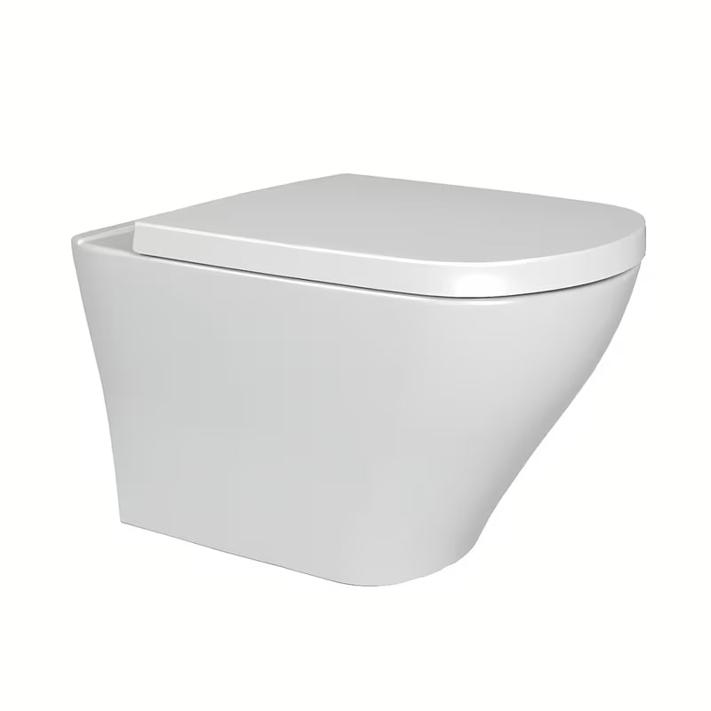 Bijeli viseća WC školjka Ravak Classic s bezrubnom tehnologijom RimOff i skrivenim pričvršćenjem