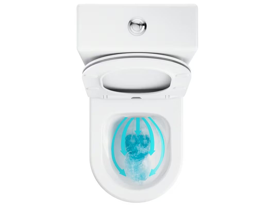 Bijeli samostojeći WC kombi Ravak Elegant RimOff s wc daskom soft Close i dvokoličinskim ispiranjem 3/6 l.
