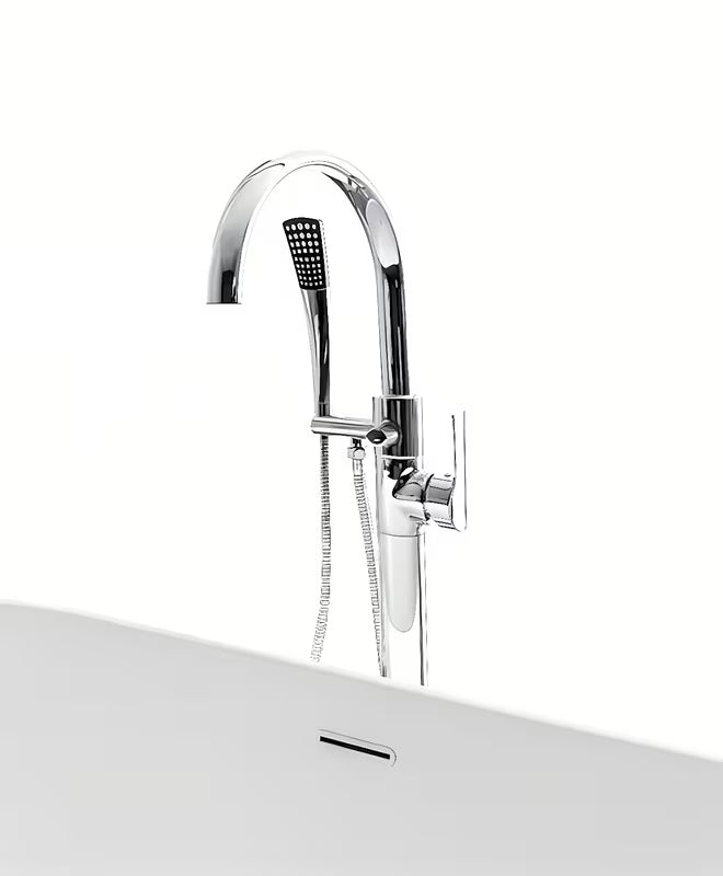 Podna miješalica za kadu Ravak Freedom O u sjajnom kromu s tuš setom