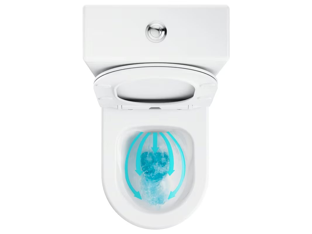 Bijeli samostojeći WC kombi Ravak Optima RimOff s wc daskom soft Close